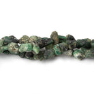 Matte Emerald straight drilled Natural Crystal beads 13 inch 42 beads - The Bead Traders