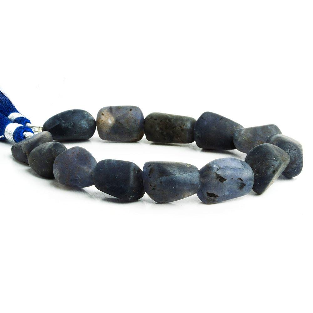 Matte Iolite Plain Nugget Beads 8 inch 15 pieces - The Bead Traders