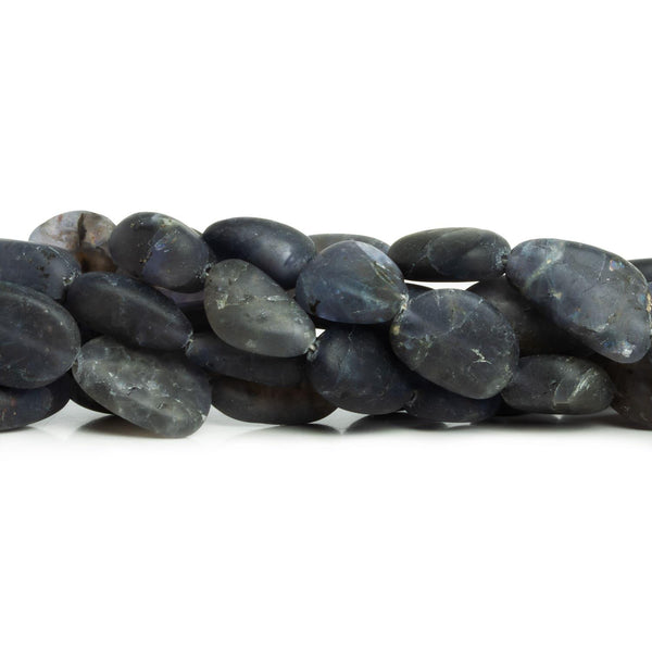 Matte Iolite Plain Nuggets 7.5 inch 14 beads