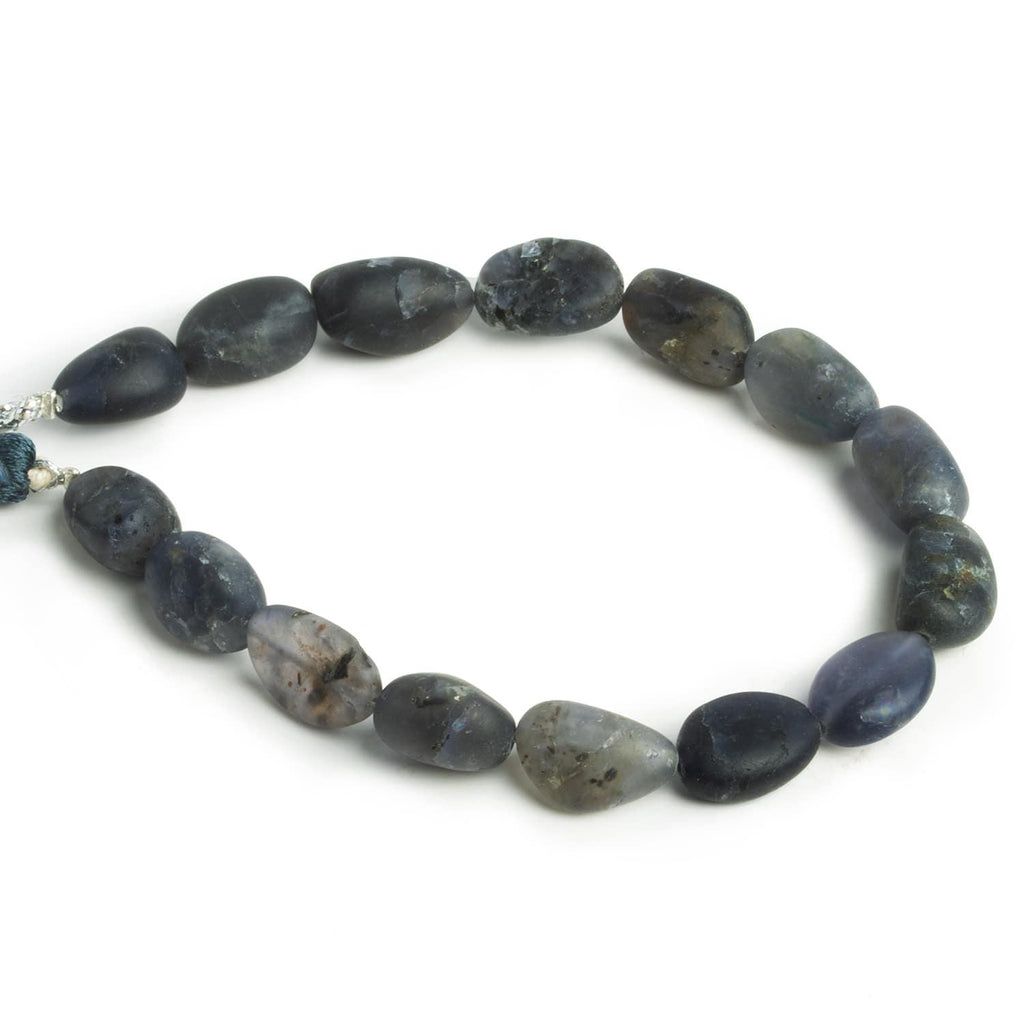 Matte Iolite Plain Nuggets 7.5 inch 14 beads - The Bead Traders