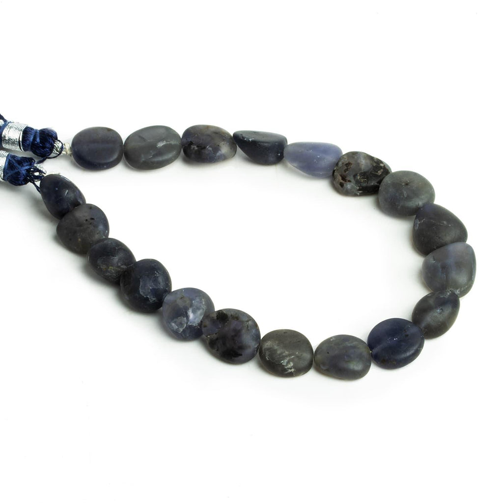 Matte Iolite Plain Nuggets 8 inch 14 beads - The Bead Traders