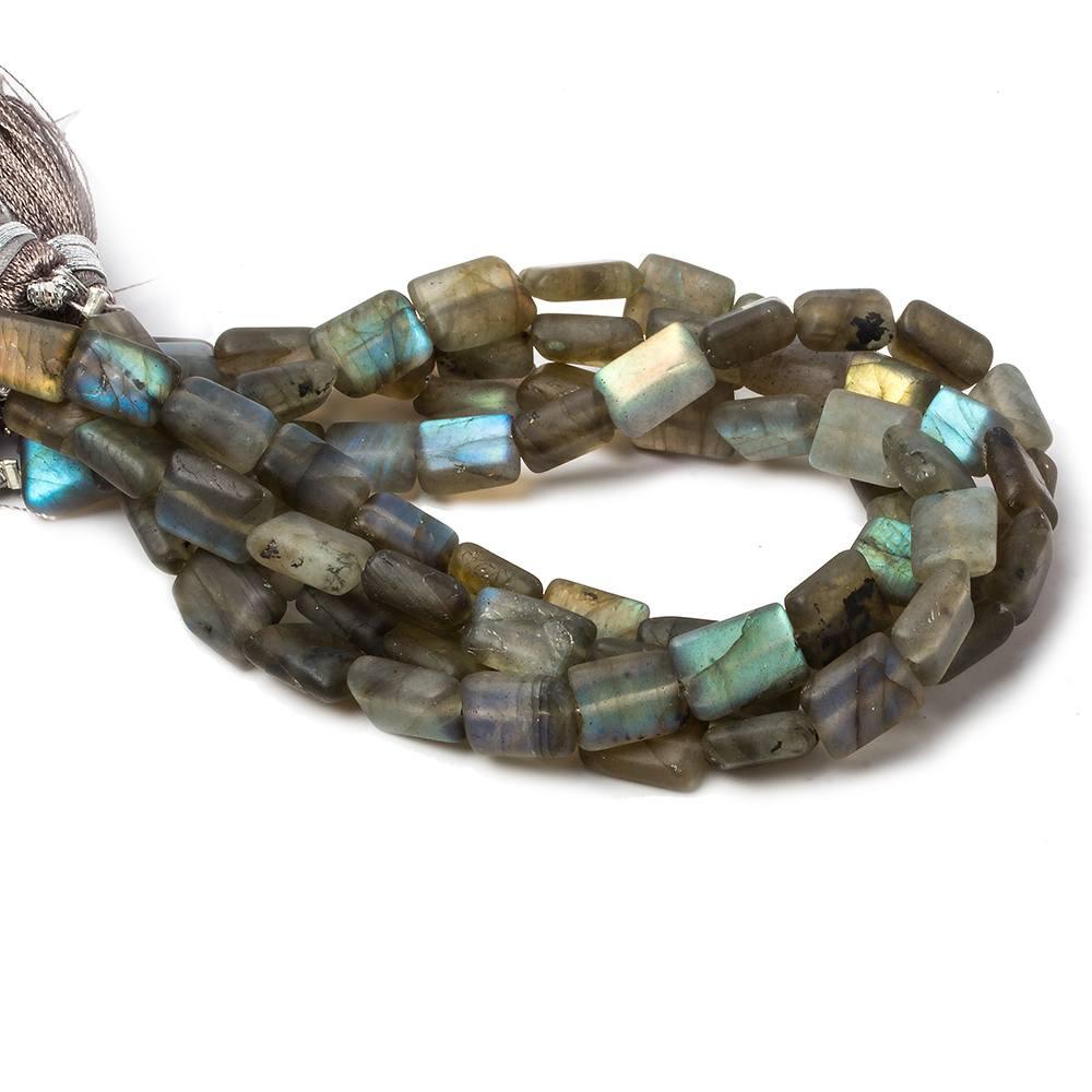 Matte Labradorite plain rectangle beads 7.5 inch 19 beads - The Bead Traders