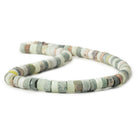 Matte Light Multi Gemstone tumbled plain Heishi 16 inch 80 beads 8mm diameter average - The Bead Traders