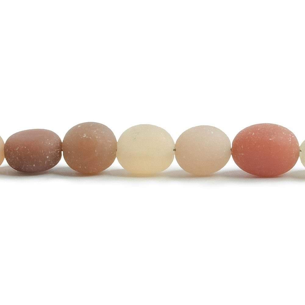 Matte Multi Color Moonstone plain nugget beads 7.5 inch 24 pieces - The Bead Traders