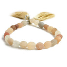 Matte Multi Color Moonstone plain nugget beads 7.5 inch 24 pieces - The Bead Traders