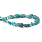Matte Neon Apatite plain nugget beads 17 pieces 7 inch 10x9-13x9mm - The Bead Traders