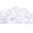 Matte Pink Amethyst Plain Pear Beads 8 inch 40 pieces - The Bead Traders