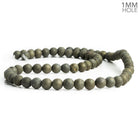 Matte Pyrite Plain Round Beads 16 inch 68 pieces - The Bead Traders