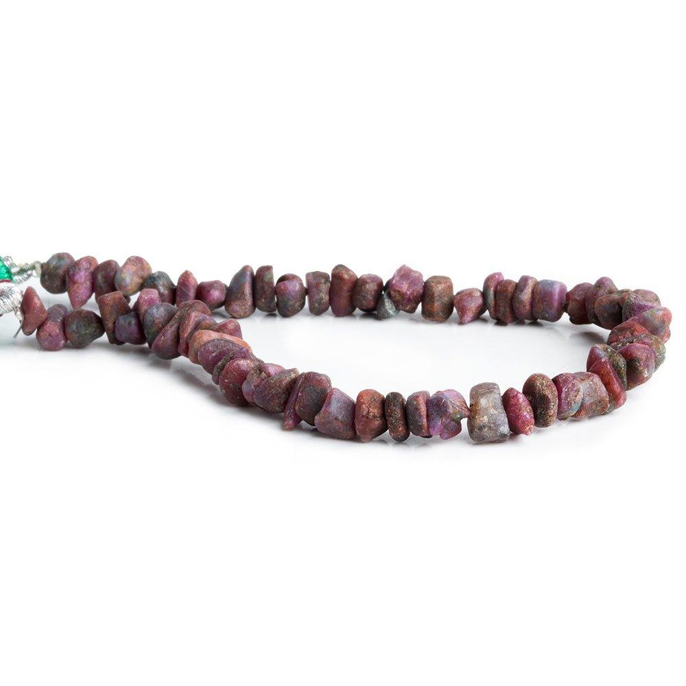 Matte Ruby in Zoisite Chip Beads 8 inch 60 pieces - The Bead Traders