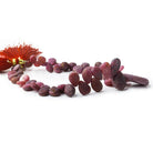 Matte Ruby plain pear beads 7.5 inch 45 beads 6x4mm - 20x11mm - The Bead Traders