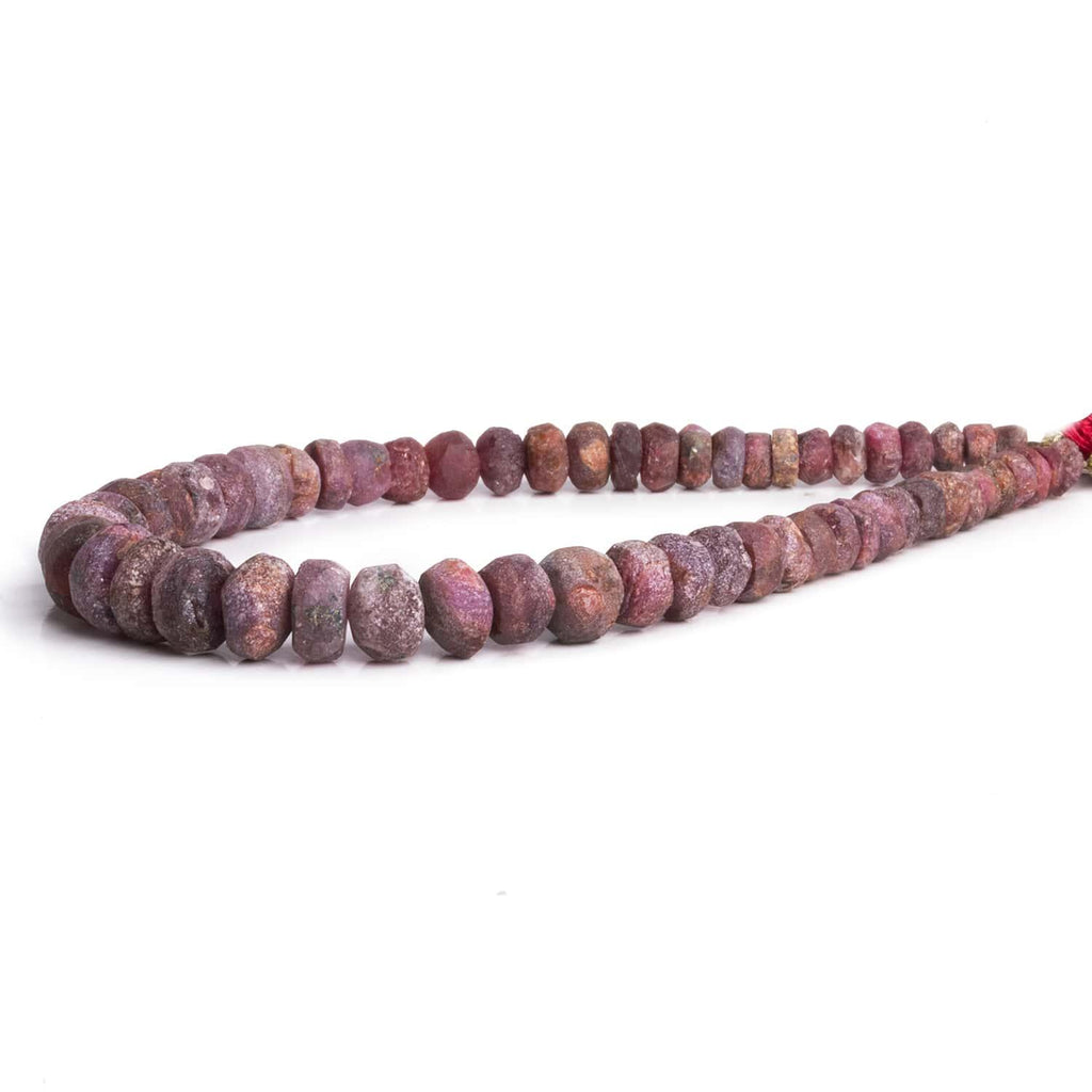 Matte Ruby Plain Rondelle Beads 8 inch 50 pieces - The Bead Traders