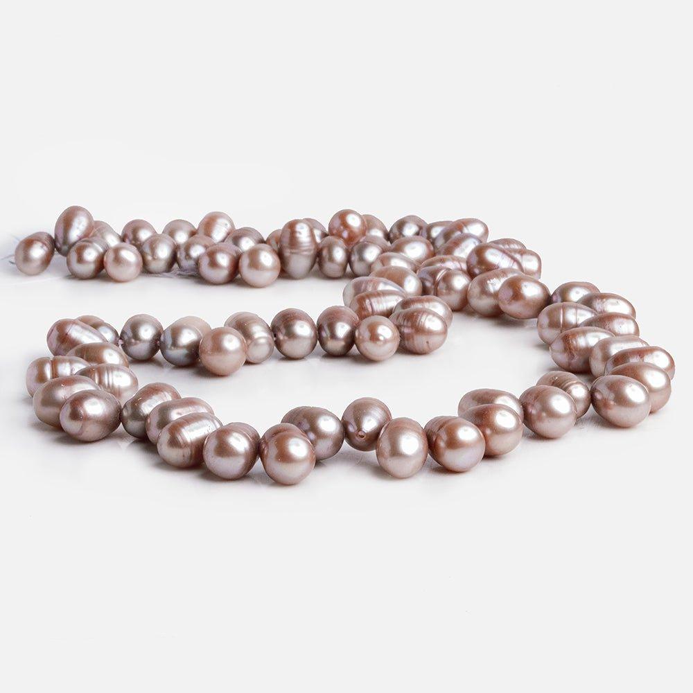 Mauve Oval Freshwater Pearls 15 inch 70 pieces - The Bead Traders