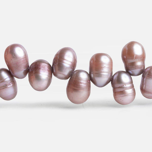 8x6mm Mauve Oval Pearls 15 inch 70 beads
