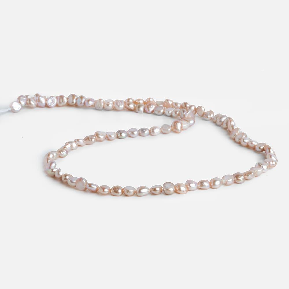 Mauve Peach Baroque Freshwater Pearls 15 inch 90 pieces - The Bead Traders