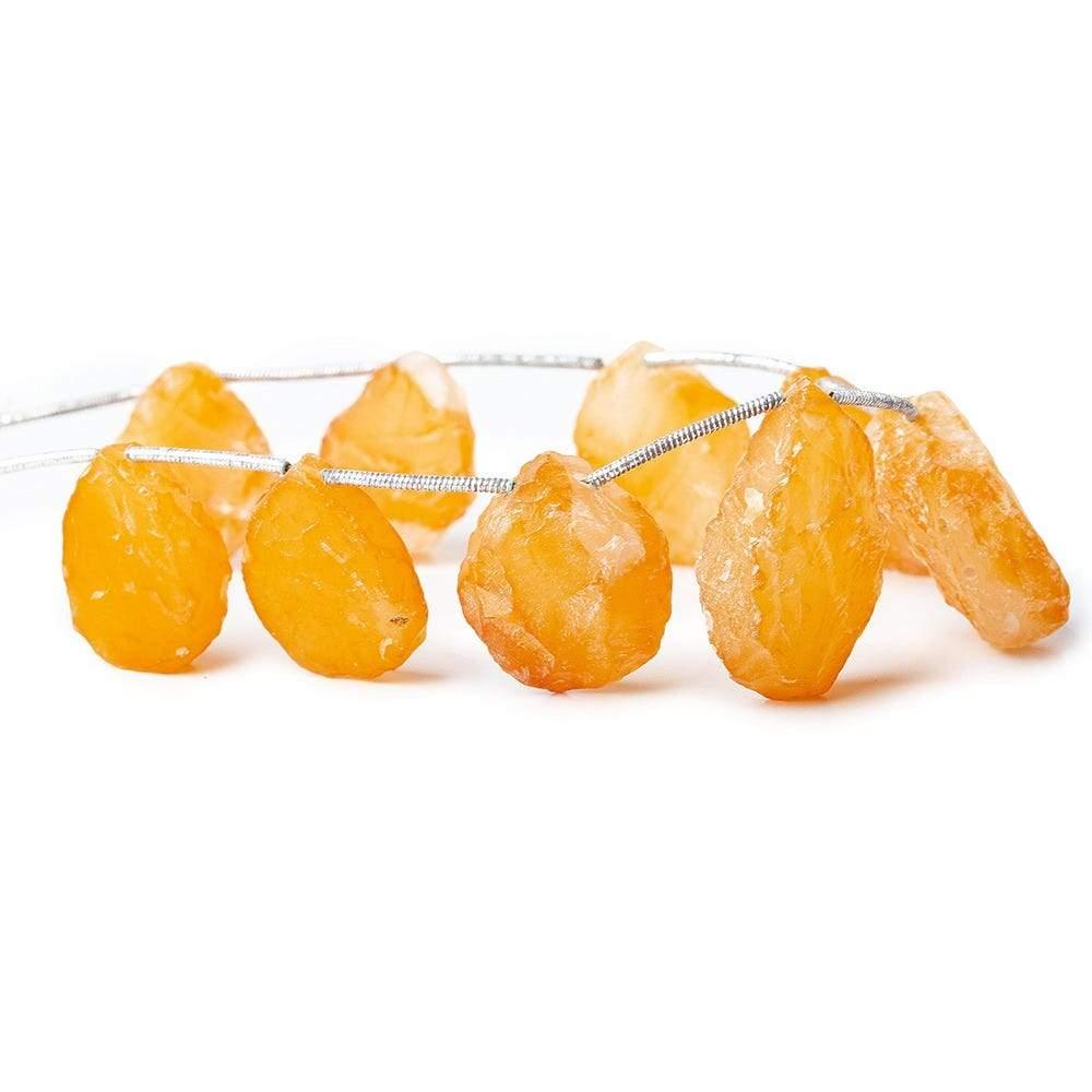 Melon Agate Hammer Faceted Pear Beads - The Bead Traders