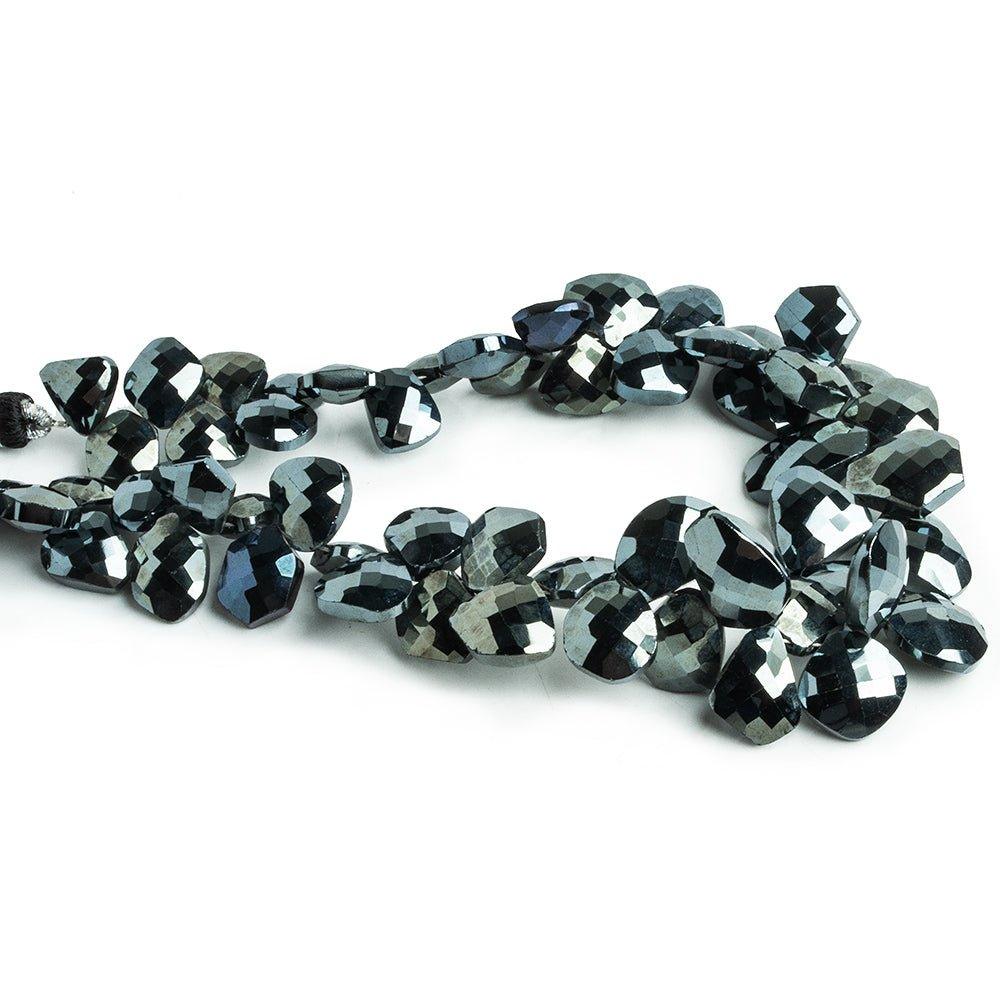 Metallic Black Spinel Faceted Nugget Beads 9 inch 50 pieces - The Bead Traders