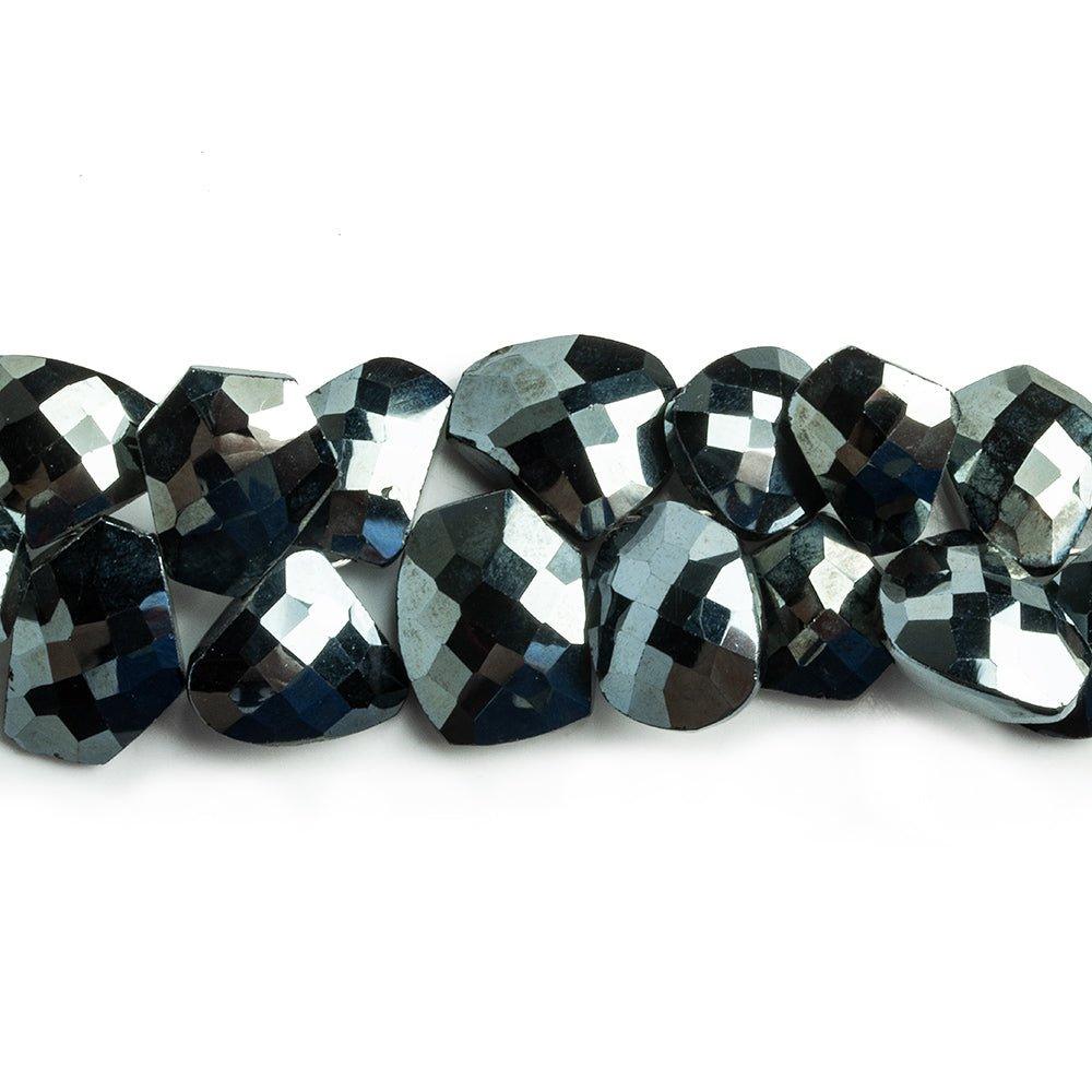 Metallic Black Spinel Faceted Nugget Beads 9 inch 50 pieces - The Bead Traders