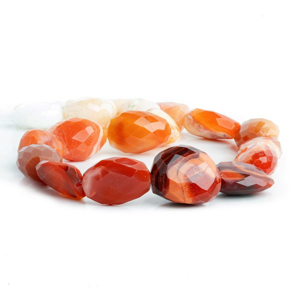 Mexican Fire Opal Faceted Nugget Beads 14 inch 20 pieces - The Bead Traders