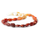 Mexican Fire Opal faceted nuggets 15 inch 27 beads 12x11mm-18x10mm - The Bead Traders