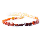 Mexican Fire Opal faceted nuggets 9x7-12x8mm 16 inch 33 beads - The Bead Traders