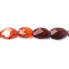 Mexican Fire Opal faceted nuggets 9x7-12x8mm 16 inch 33 beads - The Bead Traders