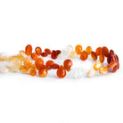 Mexican Fire Opal Faceted Pears 8 inch 53 beads - The Bead Traders
