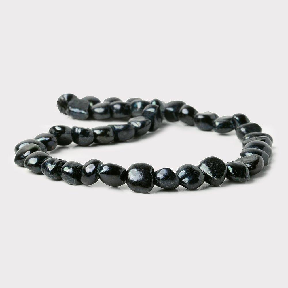 Midnight Blue Side Drilled Baroque Freshwater Pearl 16 inch 38 pieces 11-12mm - The Bead Traders