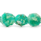 Mint Green Agate Chip Hammer Faceted Coin Beads 8 inch 12 pieces - The Bead Traders