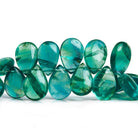 Mint Green Fluorite Plain Pear Beads 8 inch 40 pieces - The Bead Traders