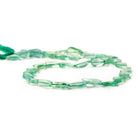 Mint Green Fluorite Straight Drilled Plain Pear Beads, 14", 9x7x3-11x8x3mm, 35 pieces - The Bead Traders