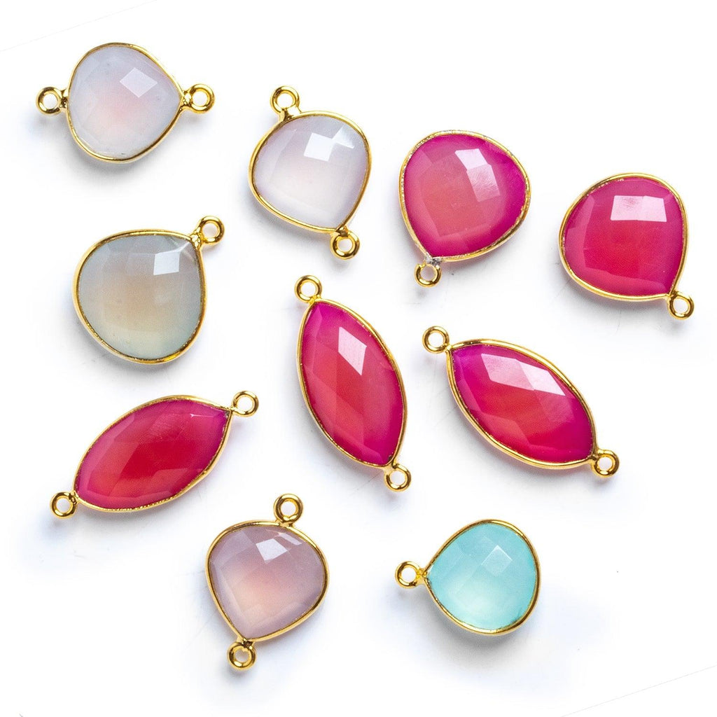 Mixed Chalcedony Vermeil Bezel Lots - Lot of 10 - The Bead Traders