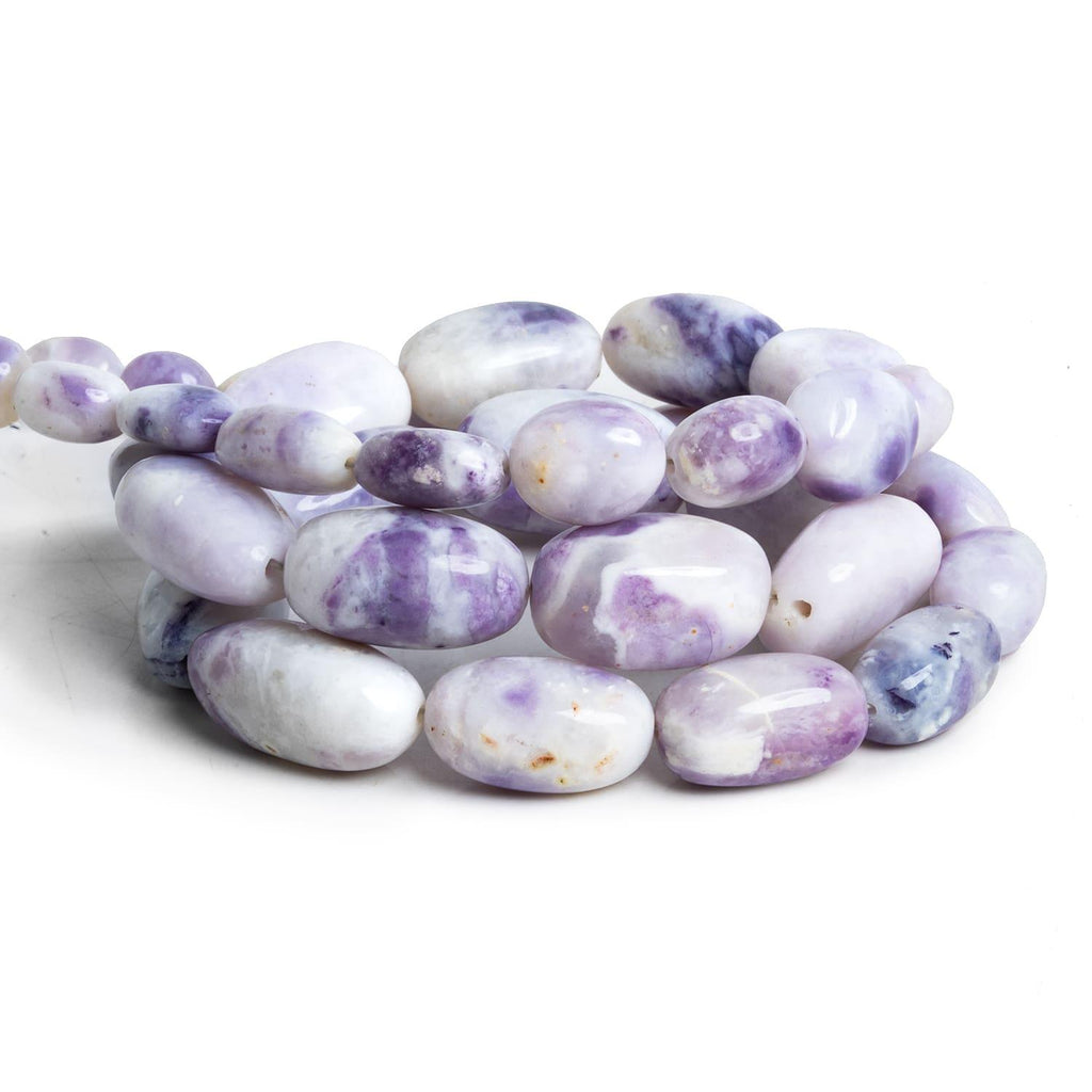 Morado Purple Plain Nuggets 17 inch 35 beads - The Bead Traders