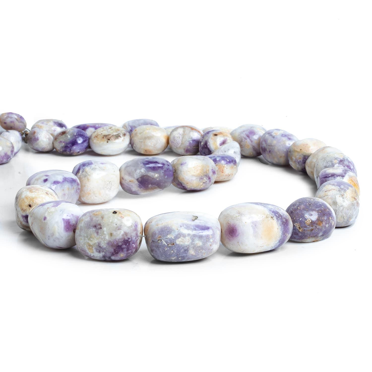 Morado Purple Plain nuggets 18 inch 29 beads - The Bead Traders