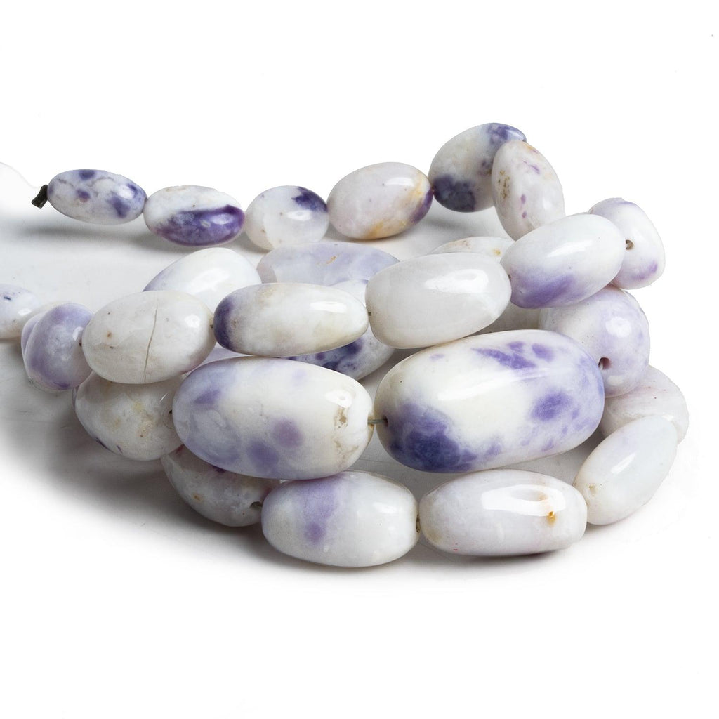 Morado Purple Plain Nuggets 18 inch 34 beads - The Bead Traders