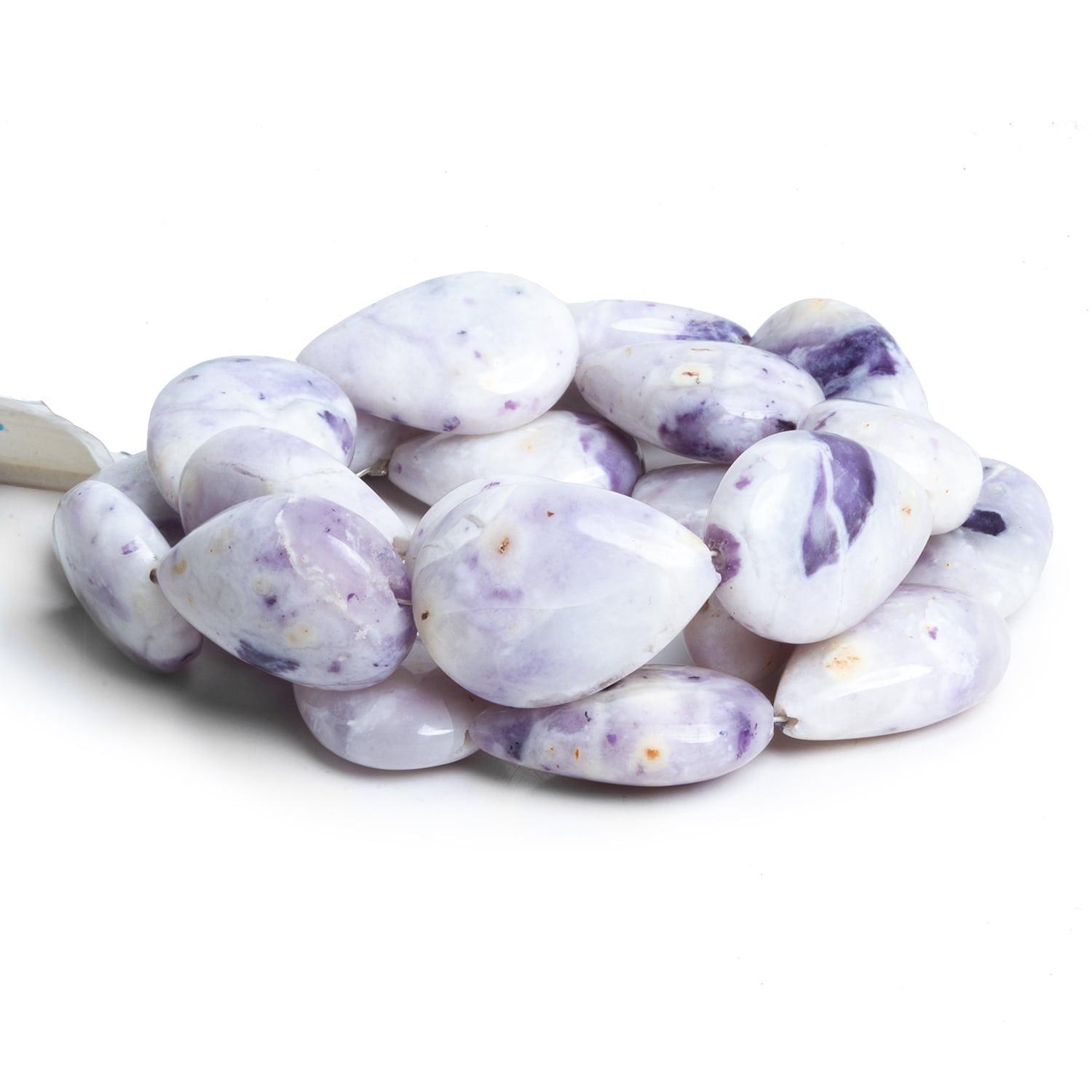 Morado Purple Plain Pears 18 inch 22 beads - The Bead Traders