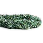 Moss Agate Microfaceted Round Beads 12 inch 150 pieces - The Bead Traders
