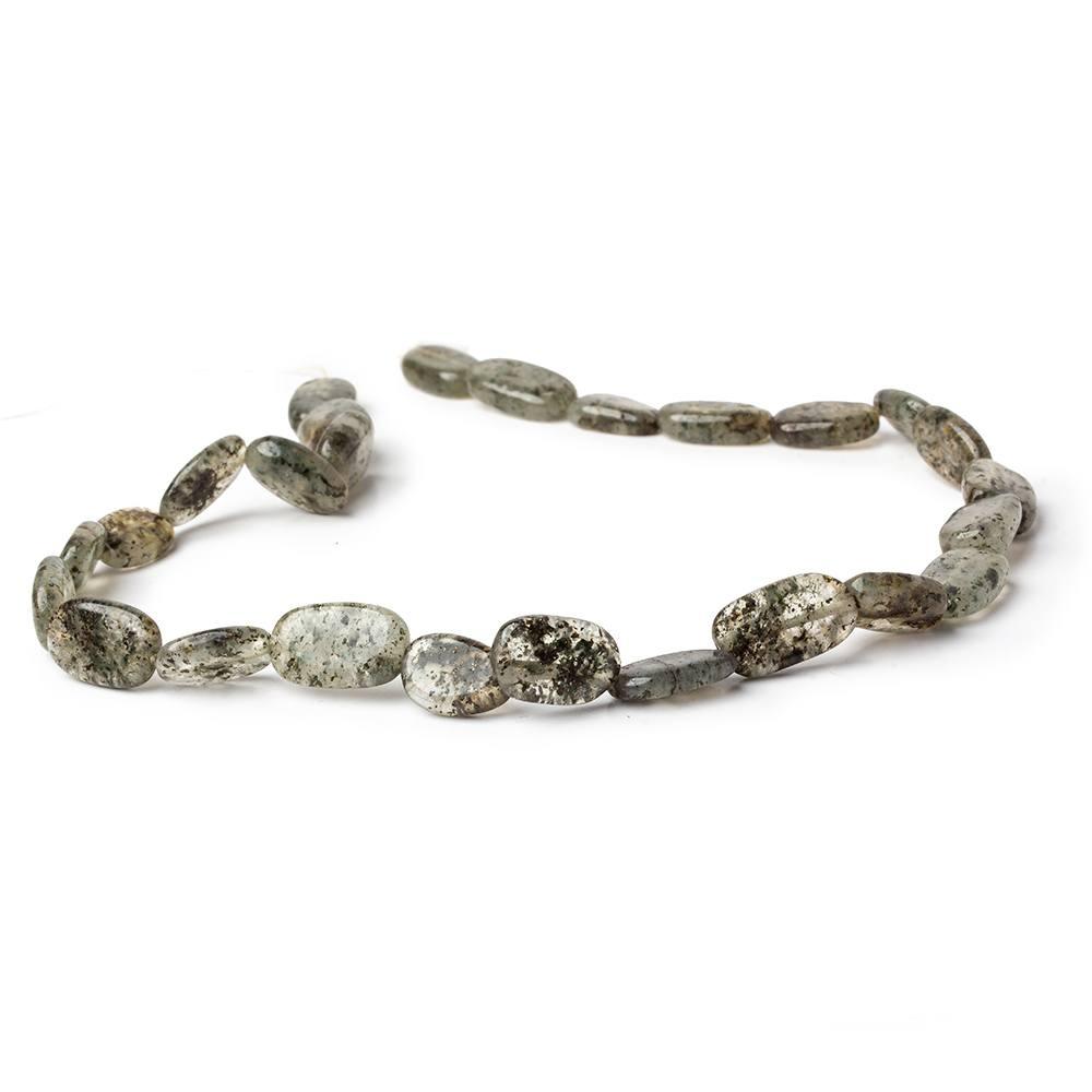 Moss Agate plain nugget beads 13 inch 24 beads 11x9x3-15x9x3mm - The Bead Traders