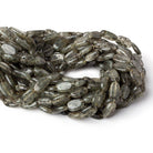 Moss Agate plain nugget beads 13 inch 24 beads 11x9x3-15x9x3mm - The Bead Traders