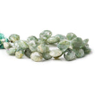 Moss Aquamarine Faceted Heart Beads 8 inch 34 pieces - The Bead Traders