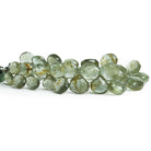 Moss Aquamarine Faceted Heart Beads 8 inch 40 pieces - The Bead Traders