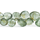 Moss Aquamarine Faceted Heart Beads 8 inch 40 pieces - The Bead Traders