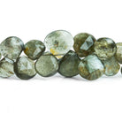 Moss Aquamarine Faceted Heart Beads 8 inch 40 pieces - The Bead Traders