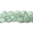 Moss Aquamarine Faceted Hearts 8x8-10x10mm 8 inch 41 beads - The Bead Traders