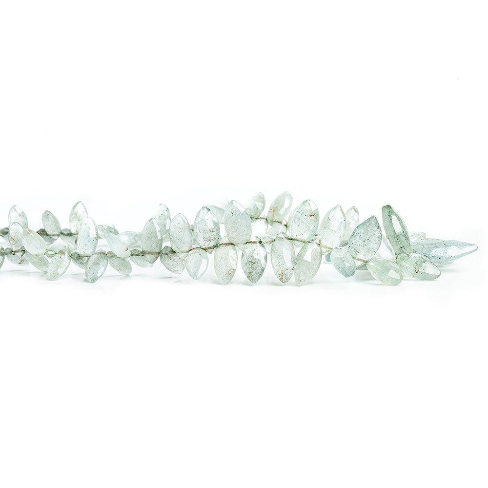 Moss Aquamarine Faceted Marquise Beads 8 inch 70 pieces - The Bead Traders