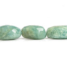 Moss Aquamarine Faceted Nugget Beads 15 inch 15 pieces - The Bead Traders