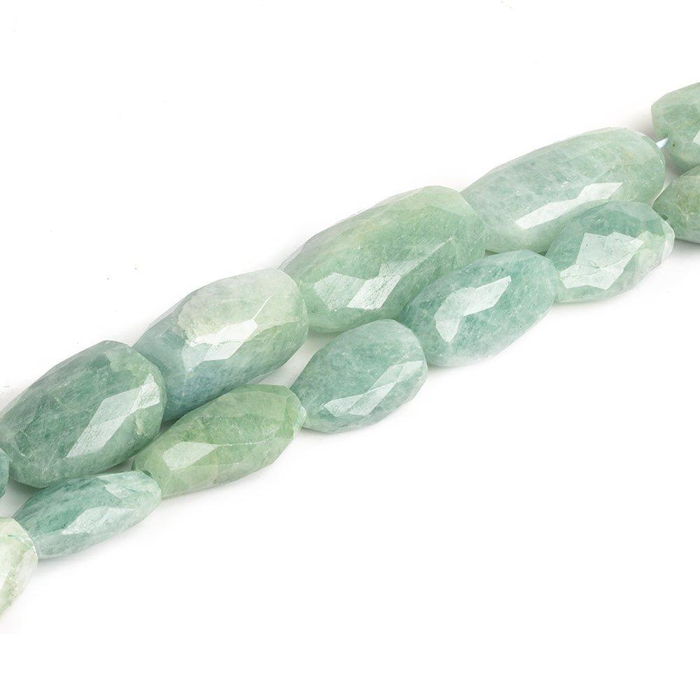 Moss Aquamarine Faceted Nuggets - Lot of 2 - The Bead Traders