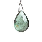 Moss Aquamarine Faceted Pear Focal Bead 1 Piece - The Bead Traders