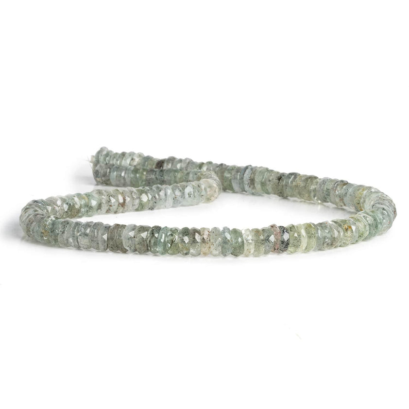 Moss Aquamarine Faceted Rondelles 14 inch 130 beads – The Bead Traders
