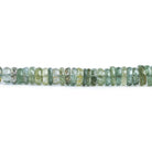 Moss Aquamarine Faceted Rondelles 14 inch 135 beads - The Bead Traders
