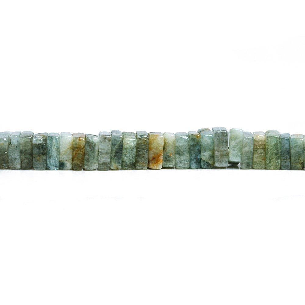 Moss Aquamarine Plain Heishi Beads 16 inch 180 pieces - The Bead Traders